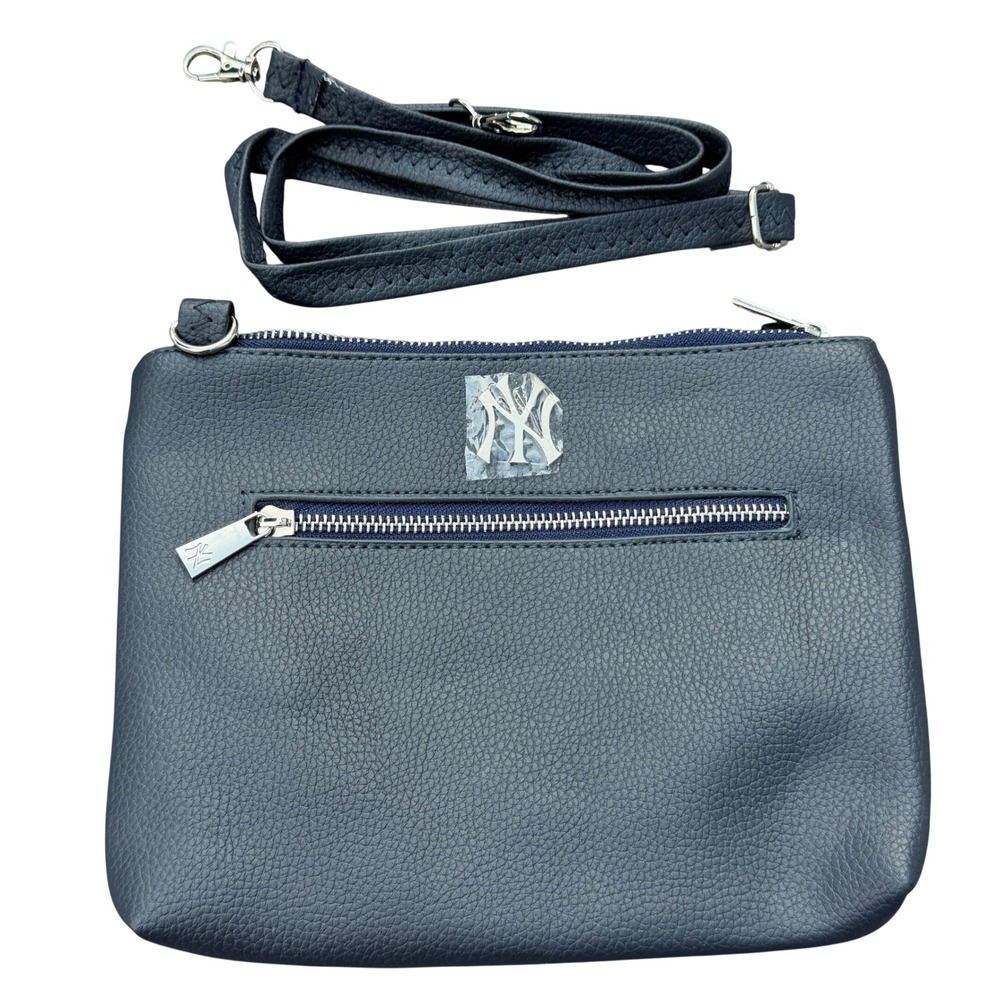 New York Yankees Navy Crossbody Bag Clutch Purse Removable Strap 9x7 Zip Pocket